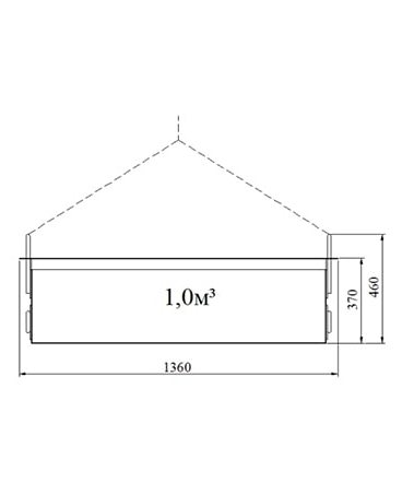 Ящик будівельний 1,0 куб.м. (в/п 1,5 т.)