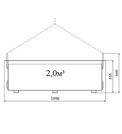 Ящик строительный 2,0 куб.м.